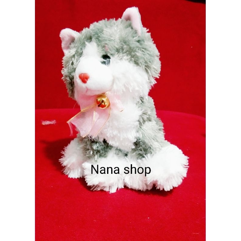 Boneka kucing lonceng duduk lucu kucing S cat toys