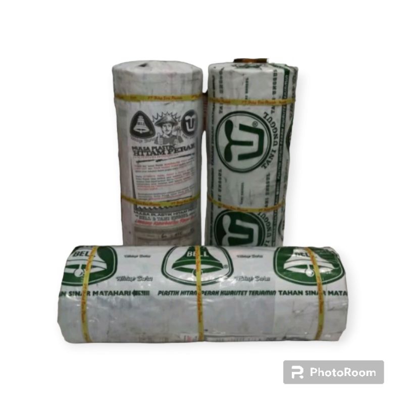 Mulsa Bell 1 roll 18 kg Lebar 100 cm Mulsa Hitam Perak Pertanian