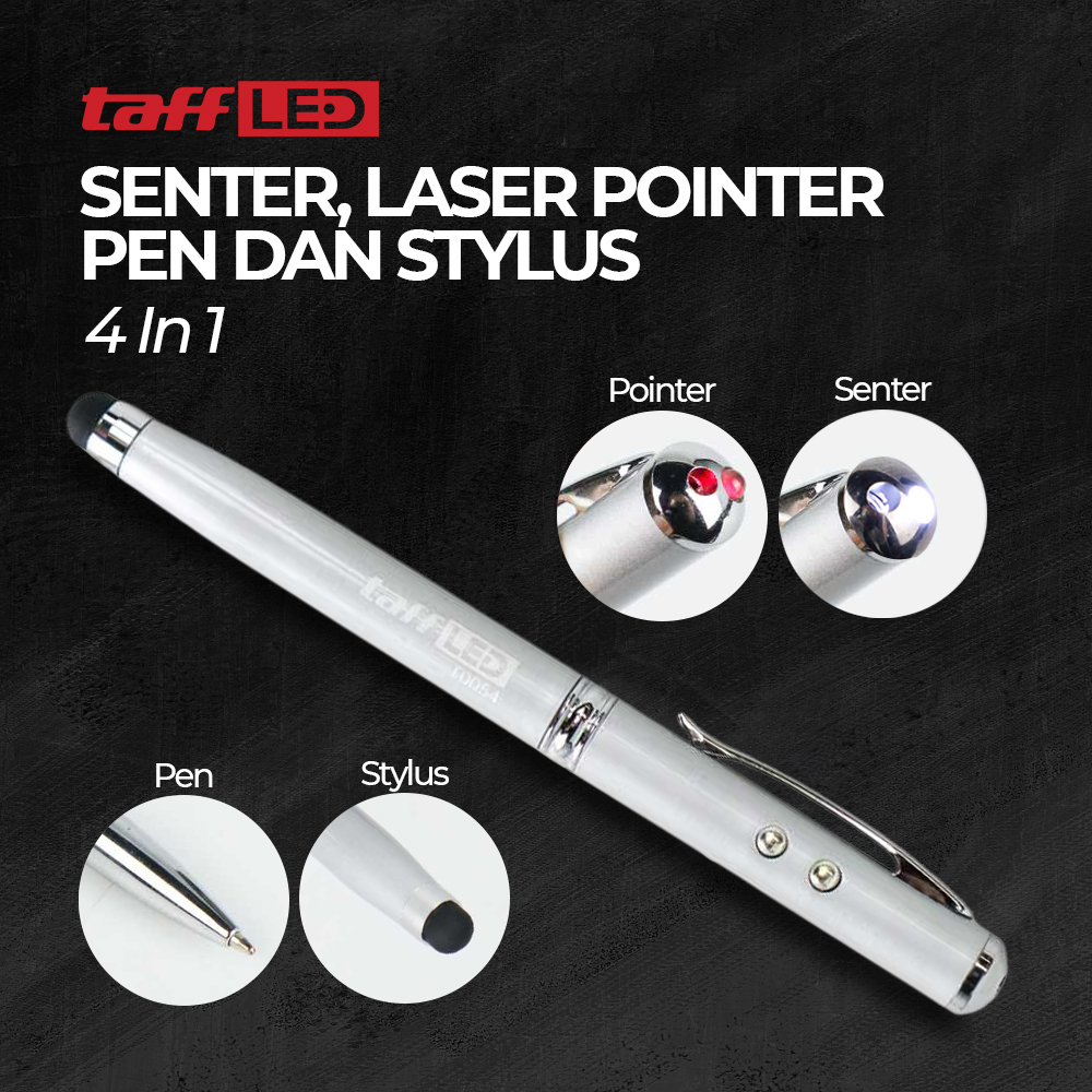 TAFFLED 4 IN 1 SENTER LASER POINTER PEN DAN STYLUS T0054