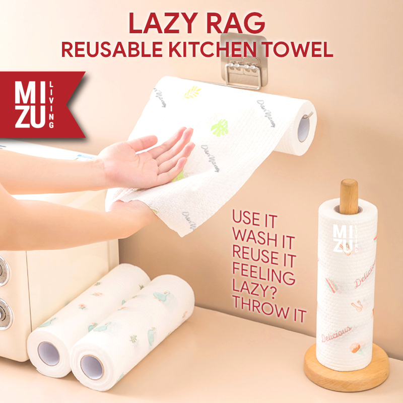 MIZU LAZY RAG REUSABLE Tissue Dapur Kitchen Towel Dishcloth Lap Piring Meja Dapur