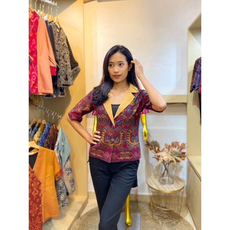 ATASAN ENDEK IKAT |I BLAZER ENDEK BALI | ROMPI KANTOR|BLAZER ENDAK WANITA KANTORAN