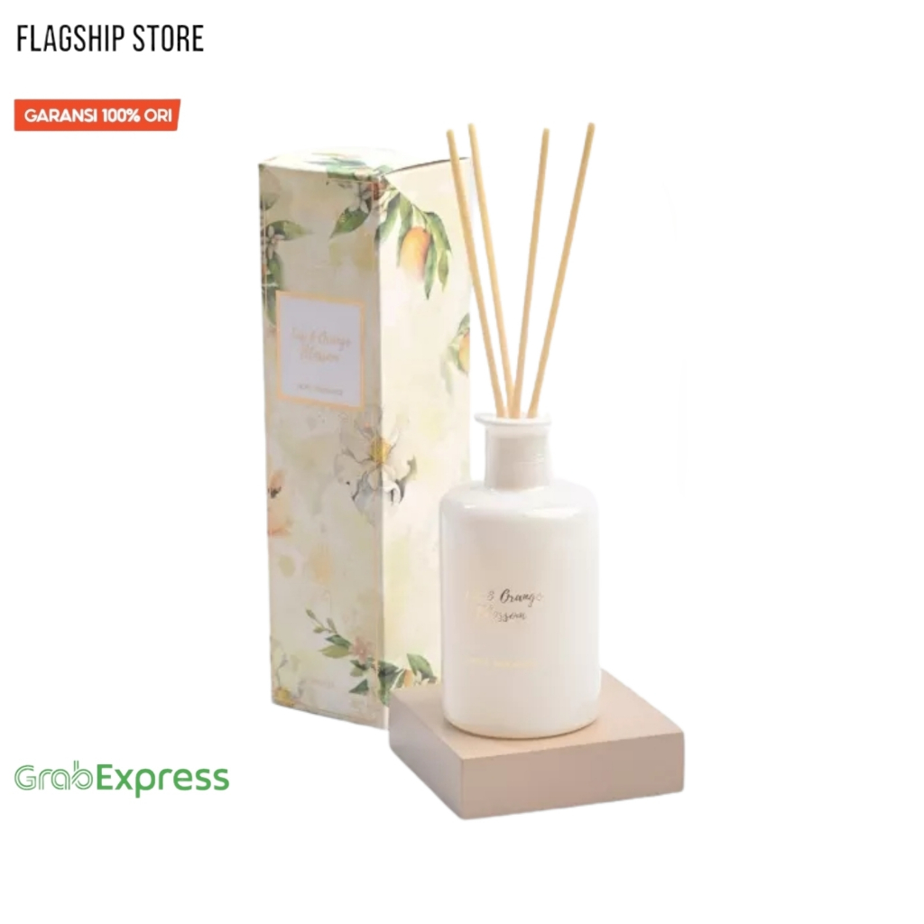 OKIDOKI Reed Diff Iris & Orange Blossom 200 mL - Pewangi Ruangan - Reed Diffuser - Aromatherapy