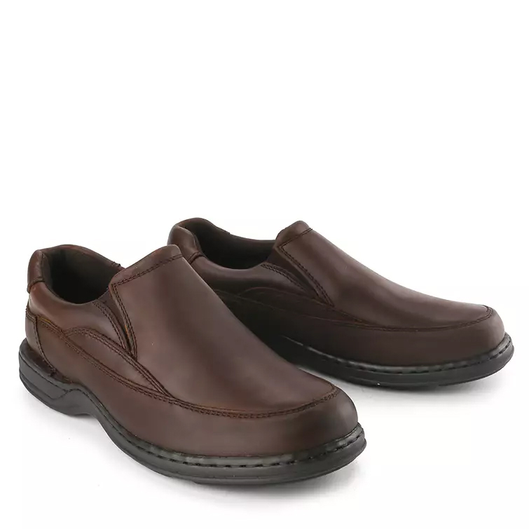 HM020 HUSH PUPPIES SEPATU SLIP ON PRIA ORIGINAL KULIT ASLI ORI EMPUK COKLAT BROWN