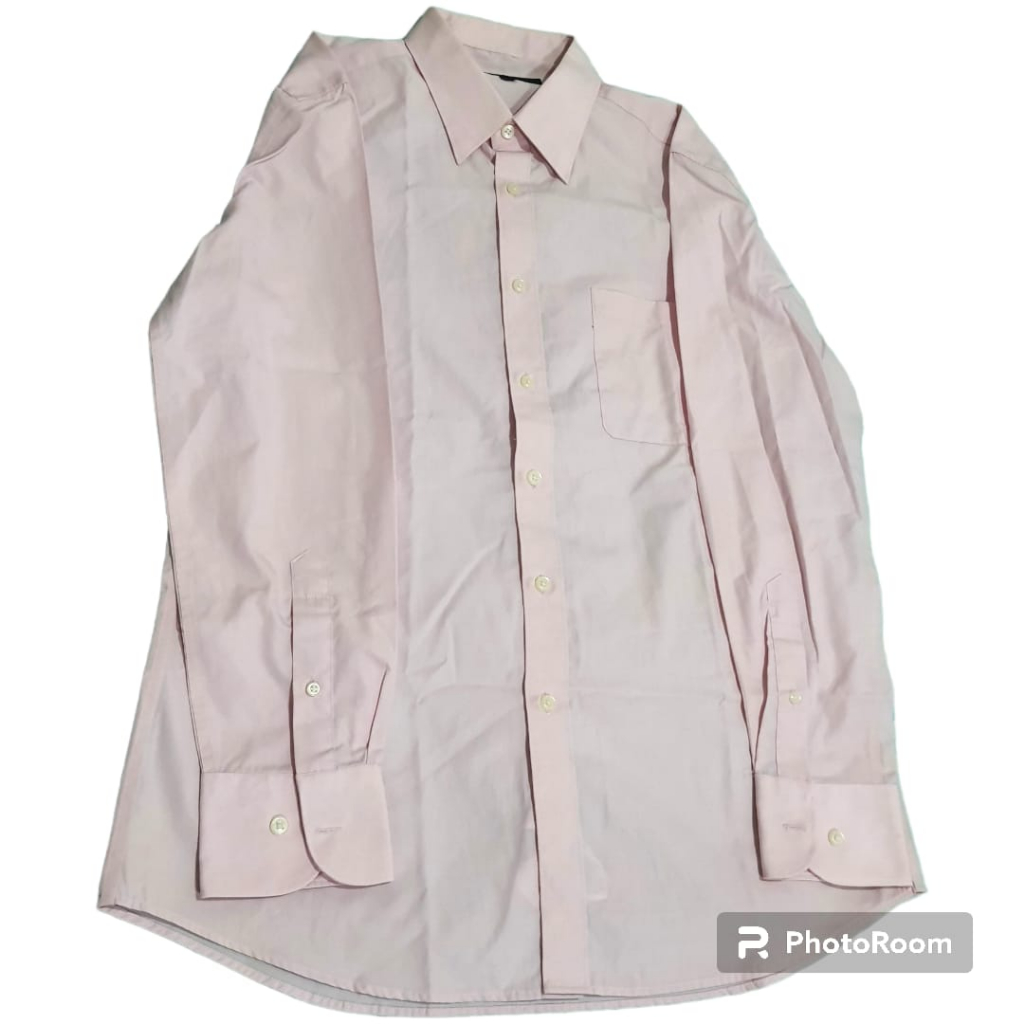 Kemeja Cowok Warna Soft Pink Ukuran 16  G2000Men