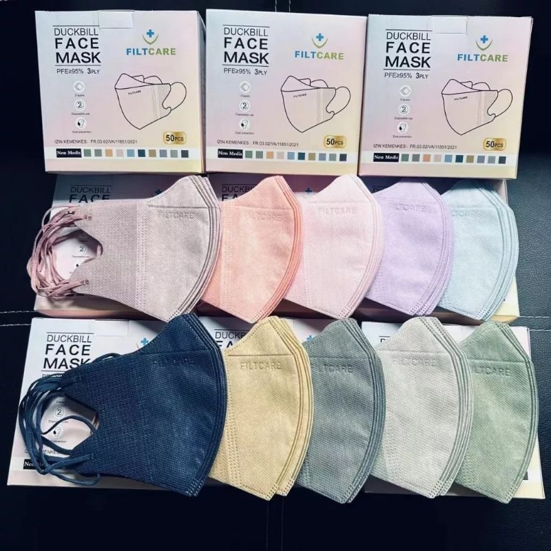 MASKER DUCKBILL MURAH MIX ISI 50 PCS 1 BOX COD