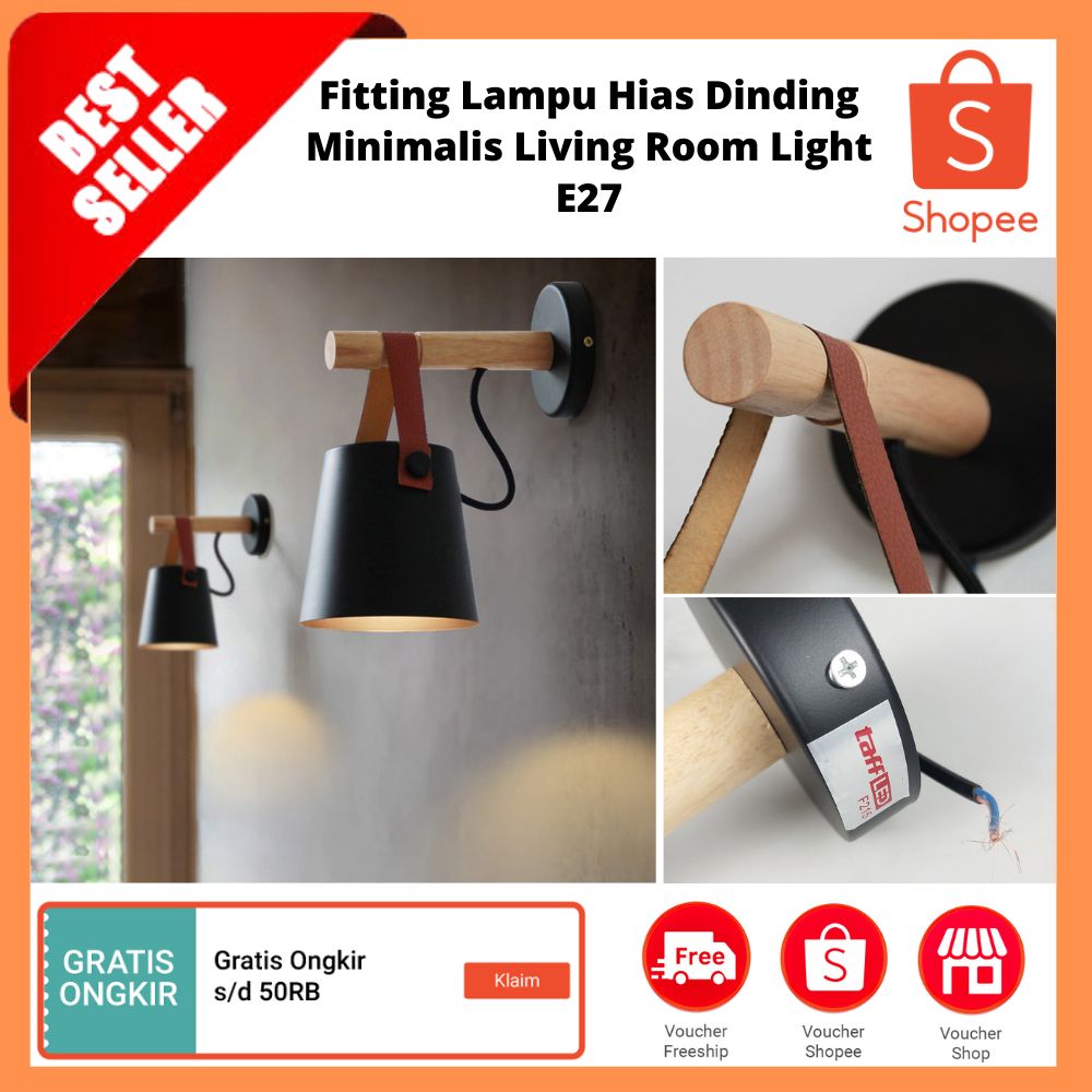 Fitting Lampu Hias Dinding Minimalis Living Room Light E27 / Lampu Dinding colokan Modern untuk kama