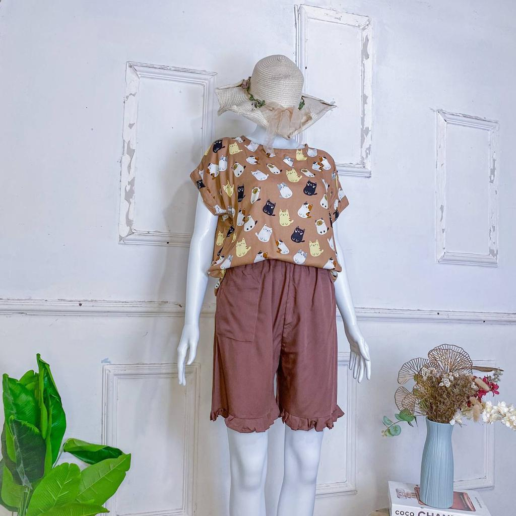 ACA SET / ONESET RAYON PENDEK / SETELAN RAYON / BABY DOLL RAYON