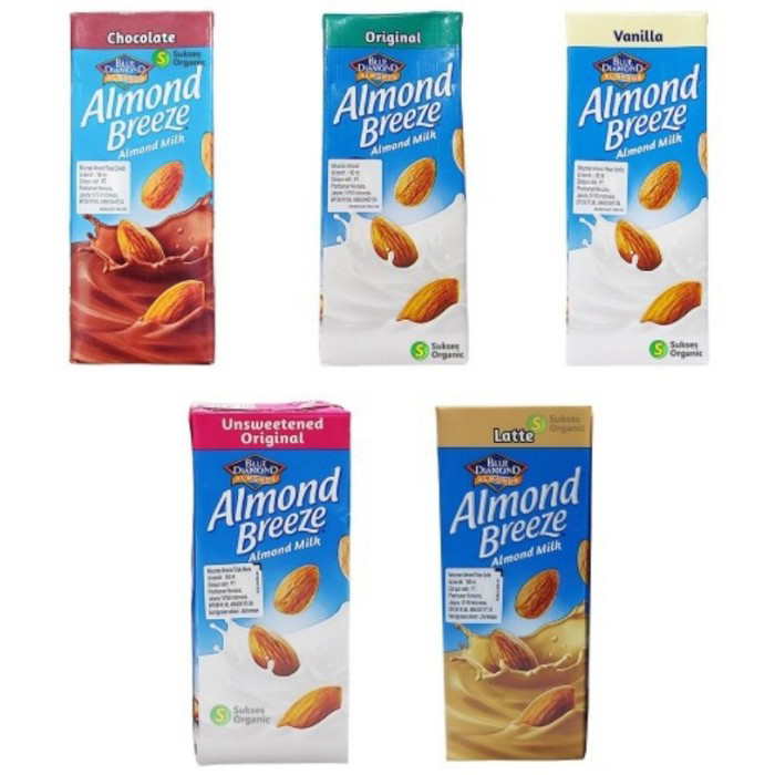 

Blue diamond almond breeze chocolate / original / unsweetened original / latte / vanila 180 ml