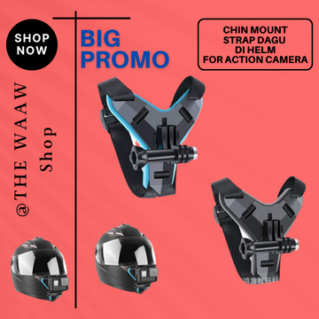 Mounting Helm Full Face Chin Mount Helmet Action Camera Untuk Motovlog Dudukan Kamera Action