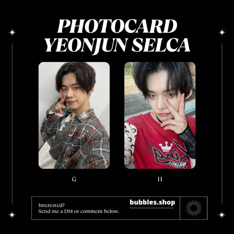 Unofficial photocard yeonjun txt selca kpop