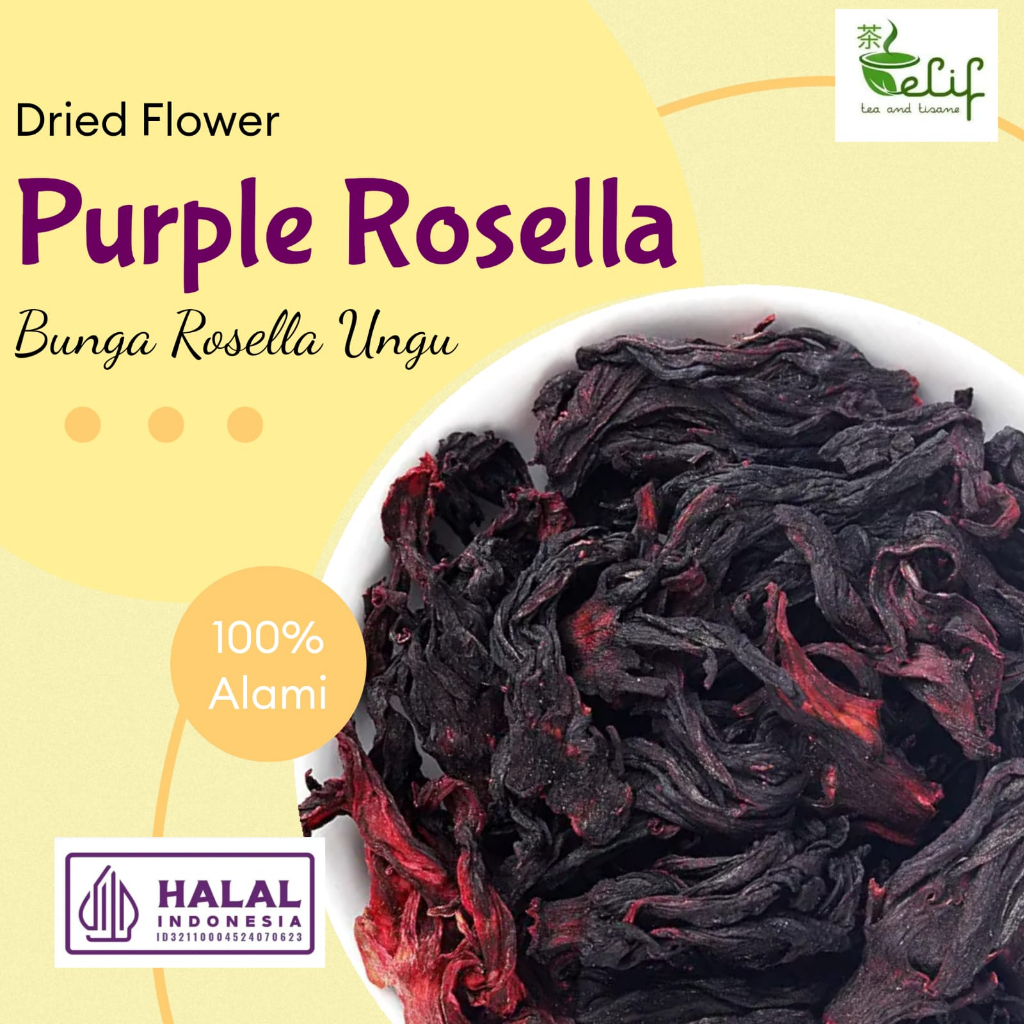 

ELIF TEA Purple Rosella Flower Infused Tea : Teh Bunga Rosella Ungu