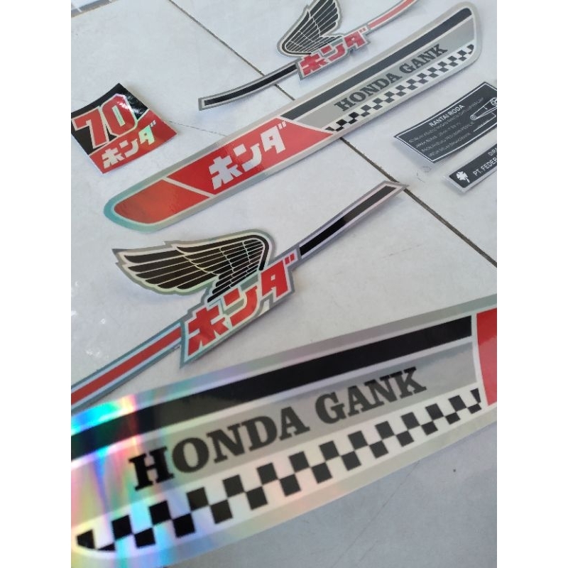 HOLOGRAM striping honda c70 striping honda gank