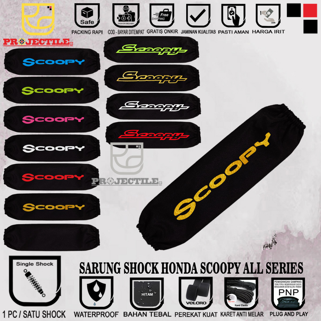 Sarung shock / Cover shockbreaker sarung sok shok belakang universal motor BEAT, Scoopy