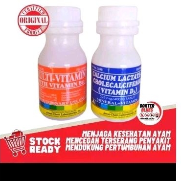 PAKET MULTIVITAMIN KALSIUM LACTATE AYAM BANGKOK FILIPIN LAGA ADUAN