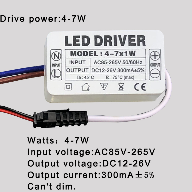 LED Driver Wide Voltage and Protection Power Supply 85 - 265V - GU10E27 - White