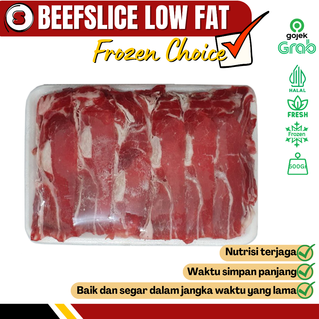 Sapina Daging Sapi Daging Slice Beef Slice Lowfat Eco Murah & Halal 500gr