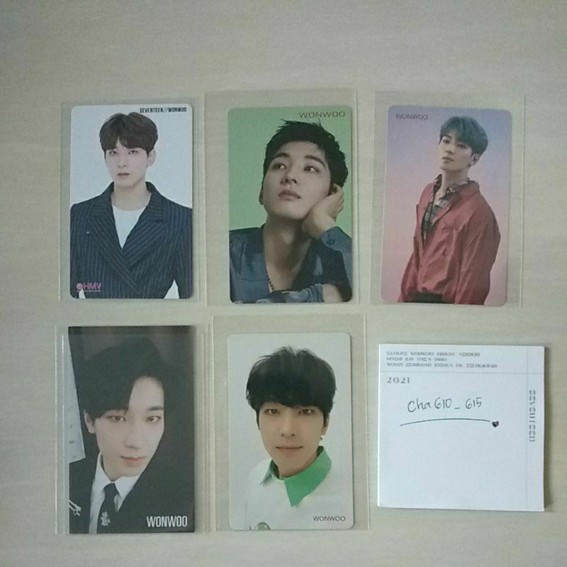 [READY STOCK] PC HMV WONWOO WMY WE MAKE YOU, HE HAPPY ENDING, FF FALLIN FLOWER, 24H, HMV THANKS SEVE