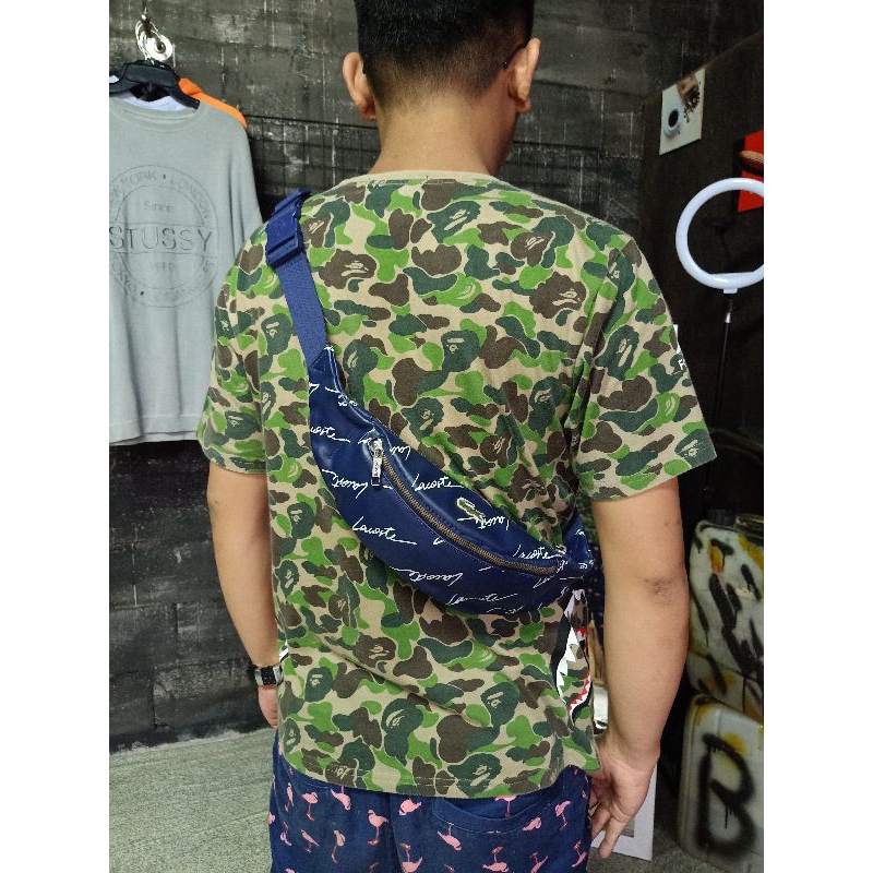 Tas Selempang Lacoste Pria biru navy || Lacoste SlingBag Navy Blue Man original