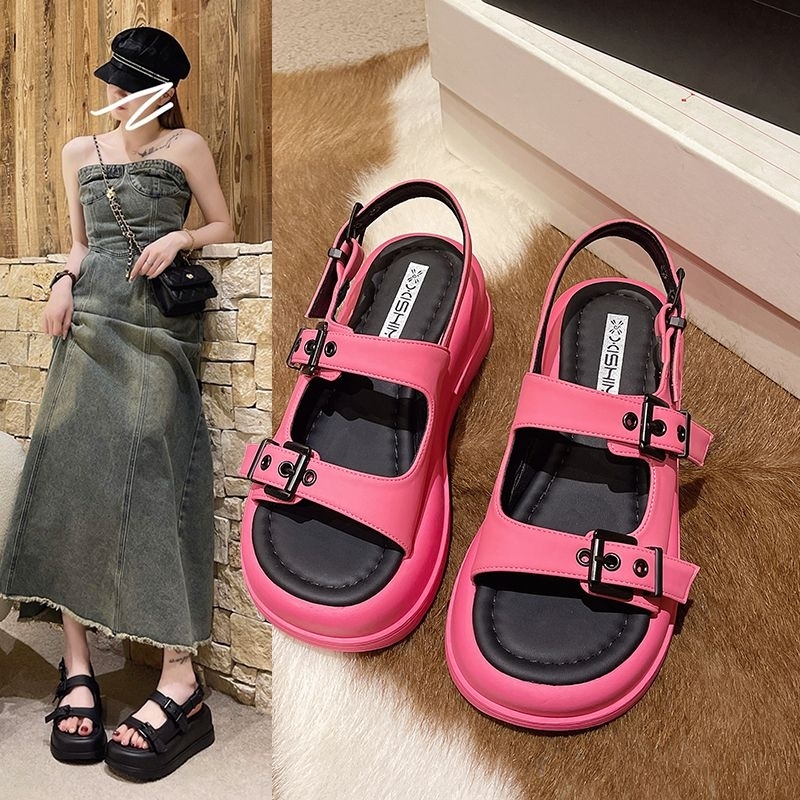 SN33683 - Sandal Wedges Korea Style Fashion Wanita Import