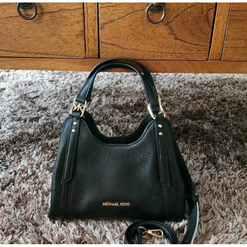 Tas Mk Michael kors Arlo Small Black Leather new