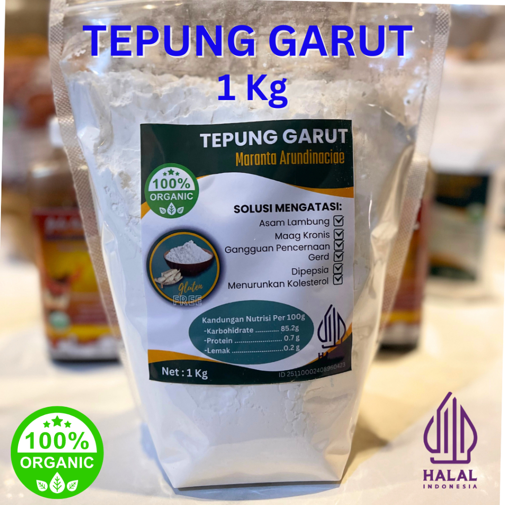 

Tepung Garut Umbi Garut Pati Garut Irut Angkrik Asam Lambung Murni Alami 1 Kg