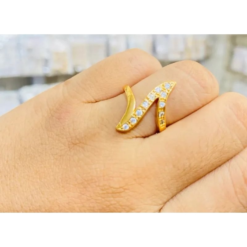 CINCIN EMAS LANCIP LAPIS EMAS 24 K FULL PERMATA ELEGANT MEWAH CINCIN PESTA WANITA DEWASA MODEL TERBARU TERLARIS ANTI LUNTUR XUPING