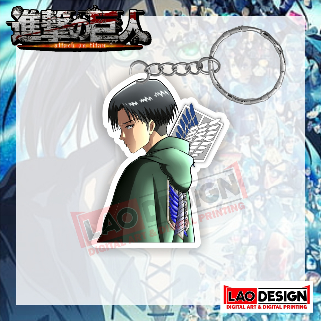 Gantungan Kunci Captain LEVI ACKERMAN Shingeki no Kyojin - Key Chain Shingeki no Kyojin - Ganci Atta