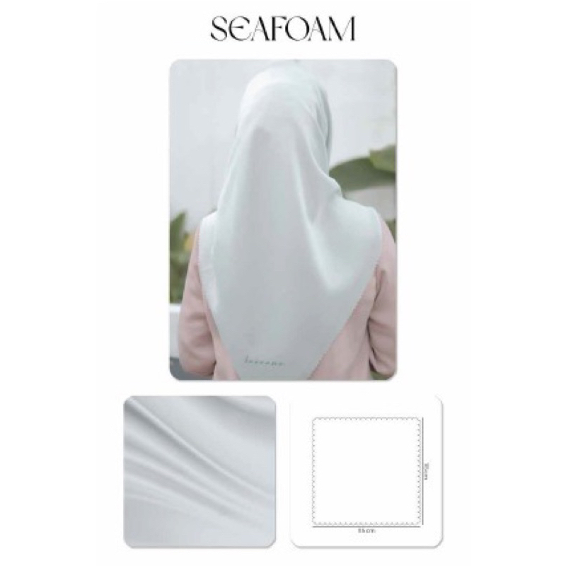 HARRAMU Kerudung Segiempat Polos - Jilbab Voal Paris Premium Hijab Segi 4 Empat Kerudung Square Lase