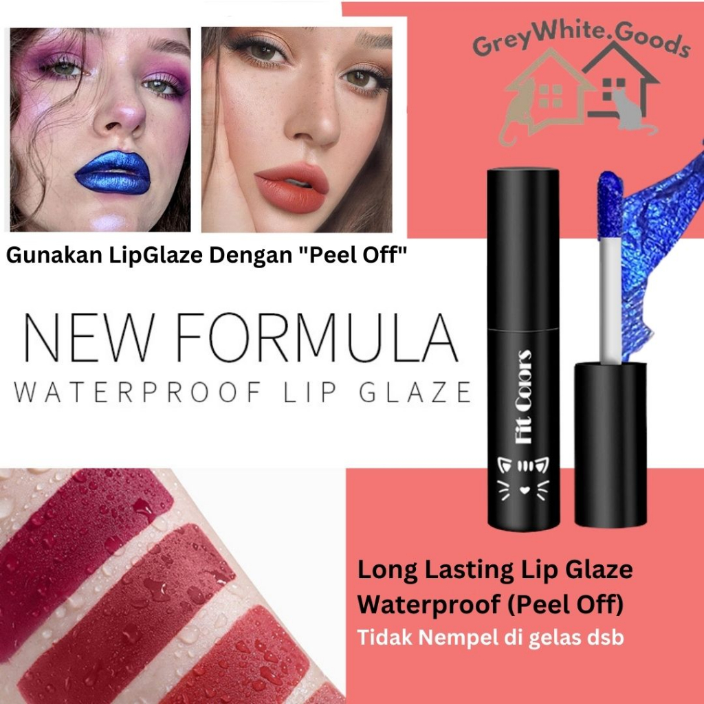 Liptint LipGlaze Peel Off Waterproof Tidak nempel lipstick