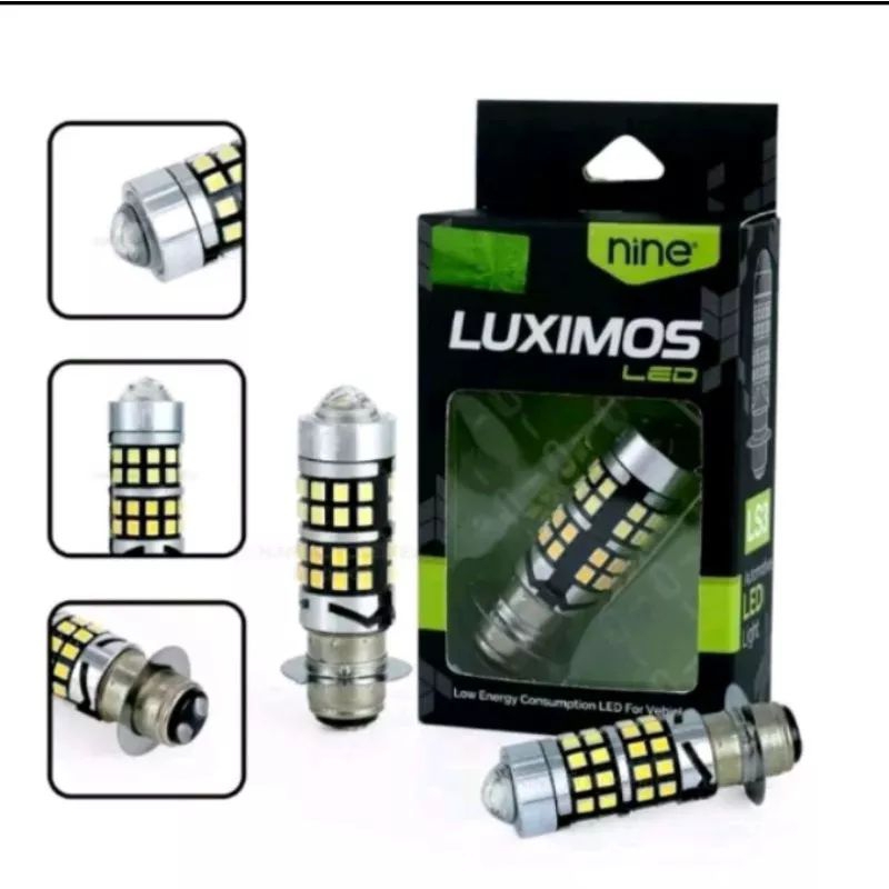 LAMPU LED MOTOR LASER H6 NINE LUXIMOS LS3 PUTIH KUNING 12 WATT