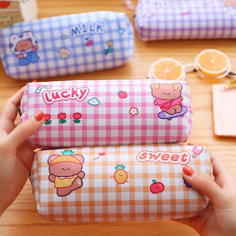 KOTAK PENSIL LUCU POUCH MAKEUP LUCU/PENCIL CASE TEMPAT PENSIL ALAT TULIS ANAK