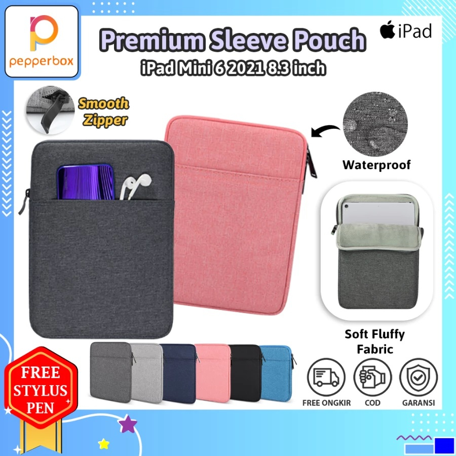 iPad Mini 6 2021 8.3 inch Sleeve Pouch Ola Cover Tas Tablet Case Korea Handbag Sarung Pelindung Wate