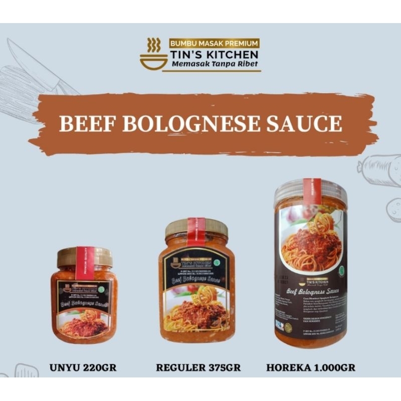 

Beef Bolognese Sauce Tins Kitchen 220 gr