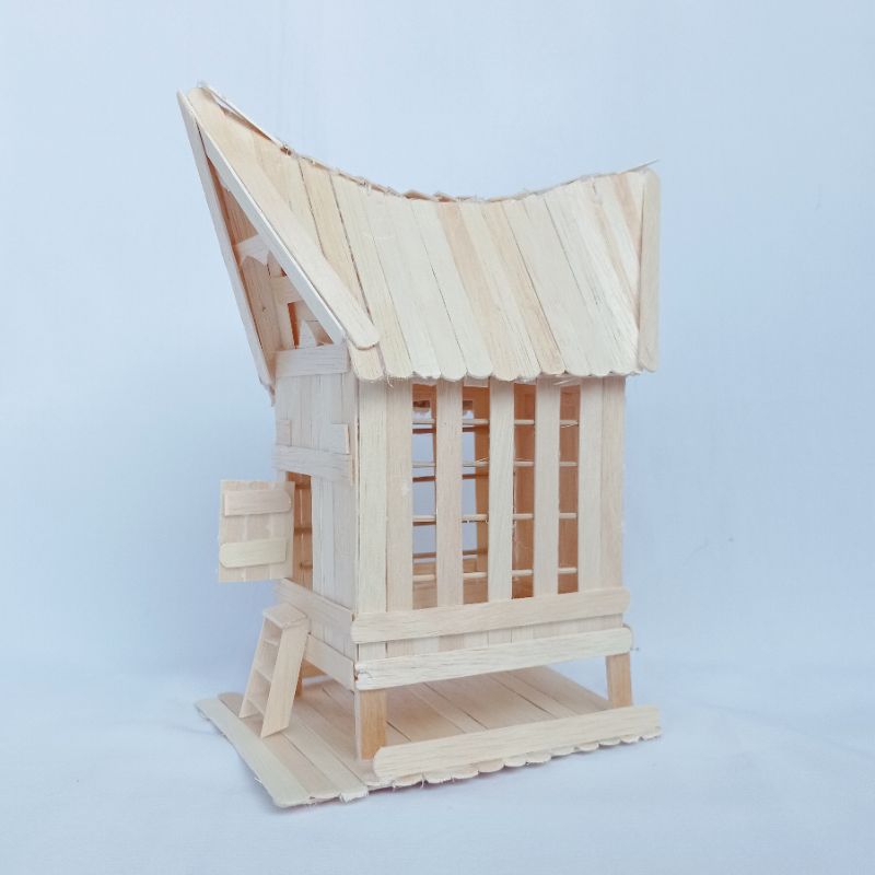 Miniatur Rumah Adat Batak Balon Dari Stik Es Krim Murah