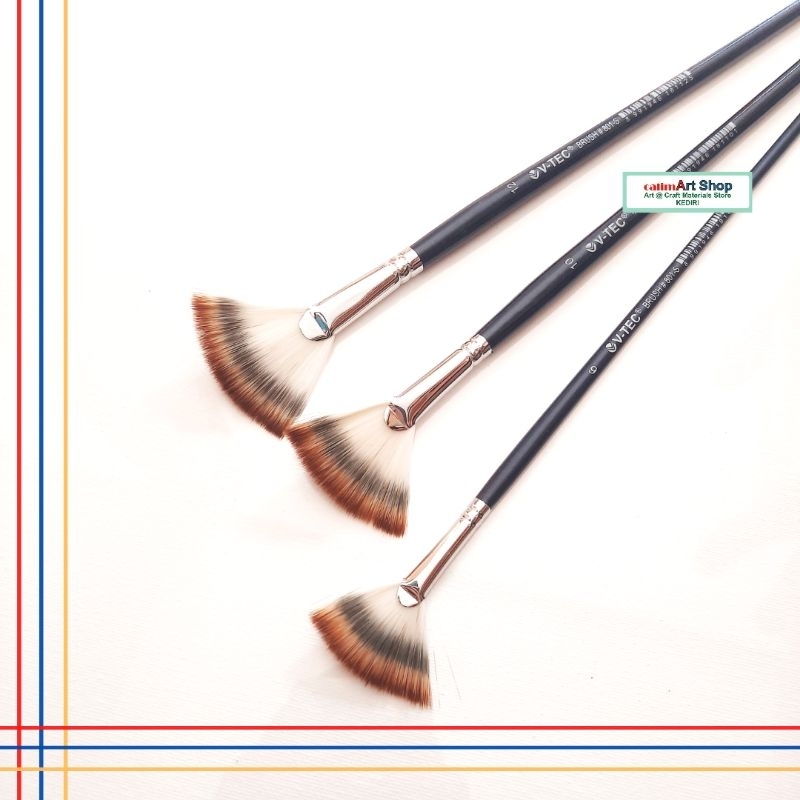 

Kuas Kipas V-TEC Gagang Panjang / Fan Brush 801-S