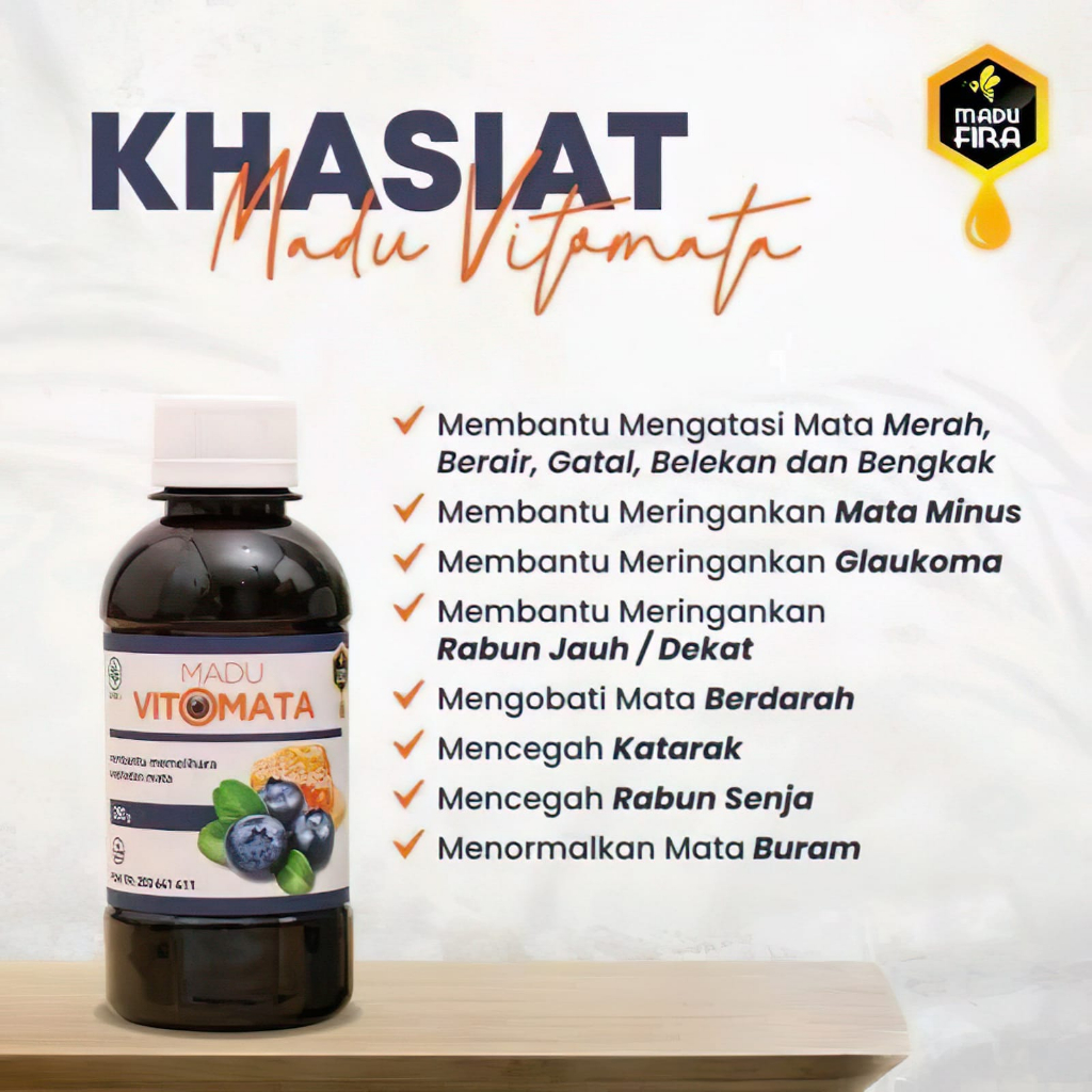 

Madu Vitomata Fira herbal untuk gangguan kesehatan mata