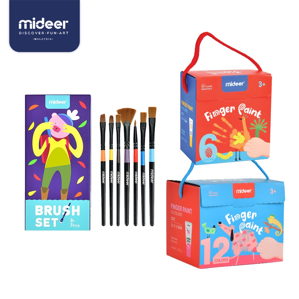 

Mideer Washable Finger Paint Non Toxic Hand Painting Cat Tangan Anak Mideer