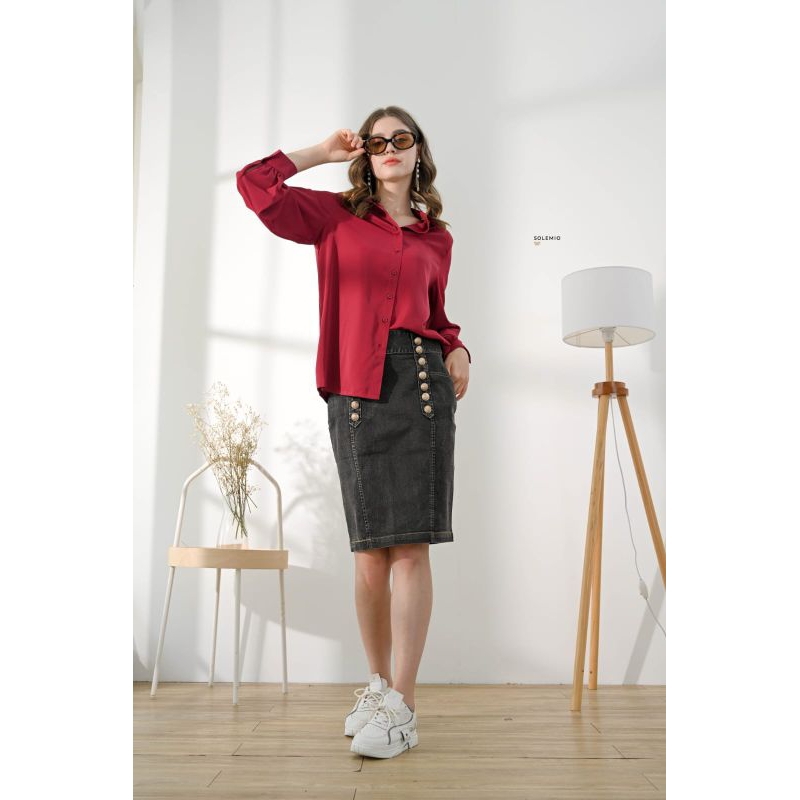 B19191 ROK DENIM STRETCH ROK JEANS SOLEMIO