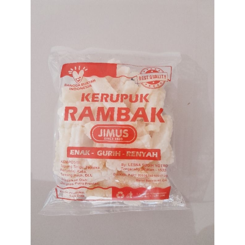 

Kerupuk Rambak Terigu JIMUS Enak,Renyak,Gurih