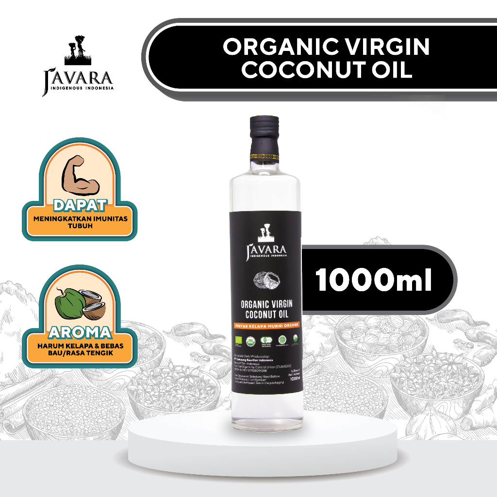 

ASLI Javara Organic Virgin Coconut Oil Minyak VCO Organik - Minyak Kelapa Murni 1000 ml READY STOCK