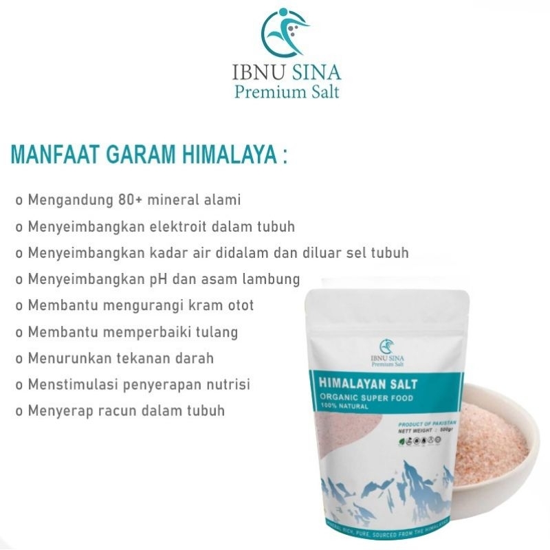 

RB (Asli)Garam Himalaya Ibnu Sina 1 kg Himalayan Pink Salt Original Natural Super Food Himsalt