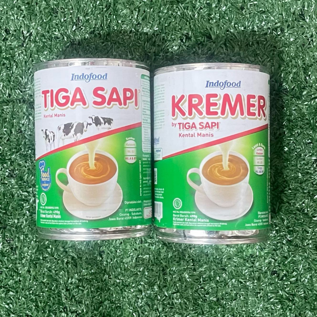 

Tiga Sapi Kremer Kental Manis 490gr / Susu Kental Manis Tiga Sapi