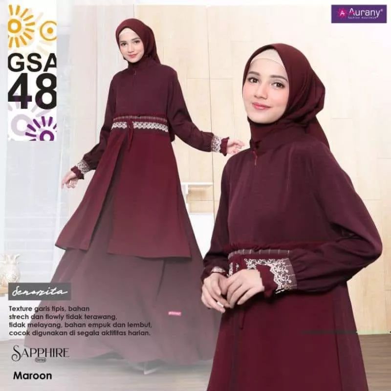 Aurany GSA 48 gamis promo Wanita Sale Kekinian