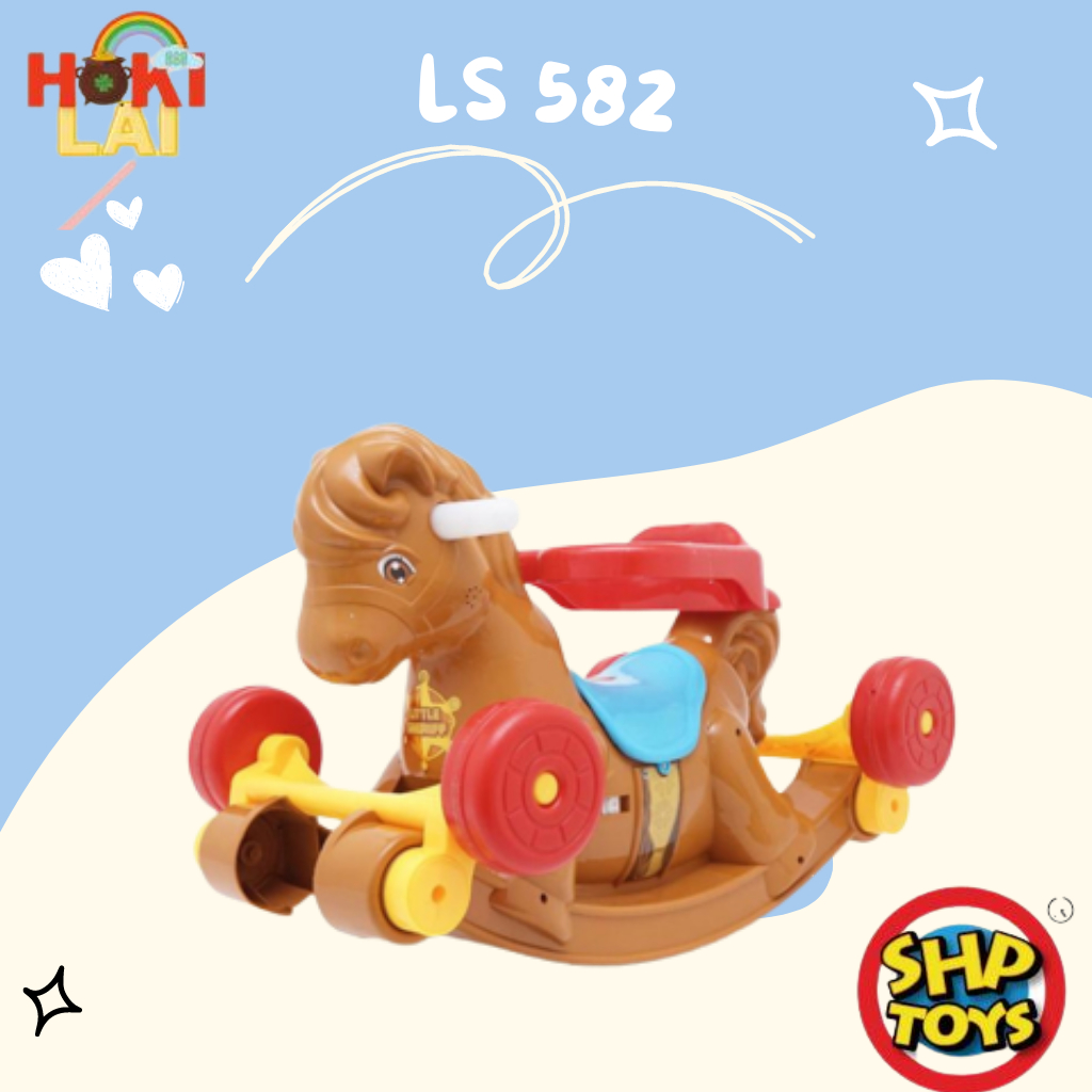 PROMO BIG SALE! Mainan Anak LS 582 SHP TOYS - Maenan Kuda Kudaan Sherrif Cowboy Koboi Musik Lampu Ro
