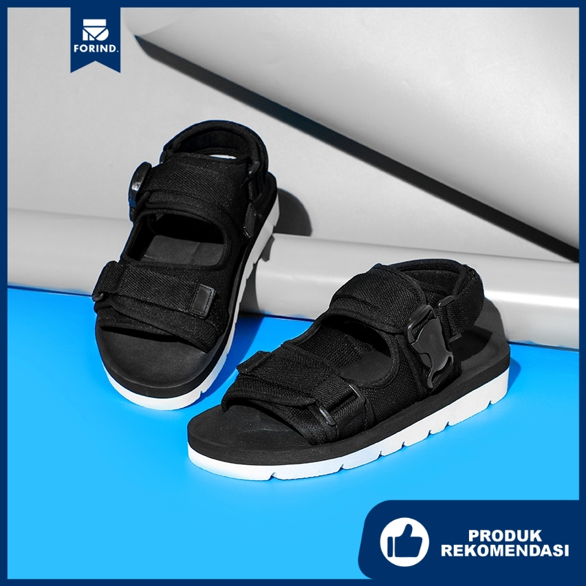Almost Black | 39-43 | Sandal Gunung Hitam Sendal Santai Kasual Original Pria Laki Cowok | FORIND x 