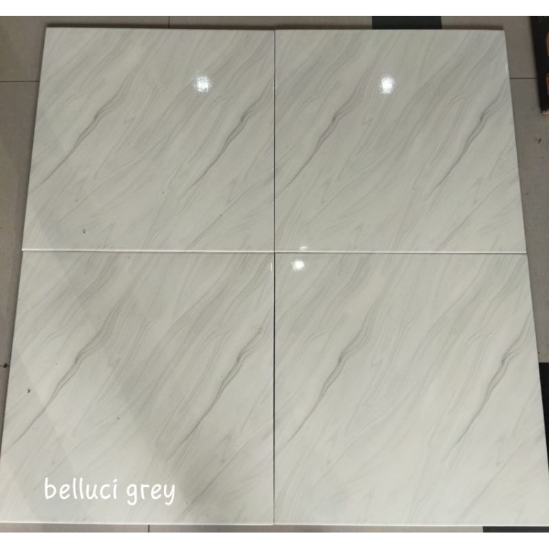 50x50 BOSLA IST KERAMIK KW 1 TERBARU LANTAI KILAT GLOSSY MOTIF MINIMALIS SIMPLE BELUCCI GREY BEIGE A