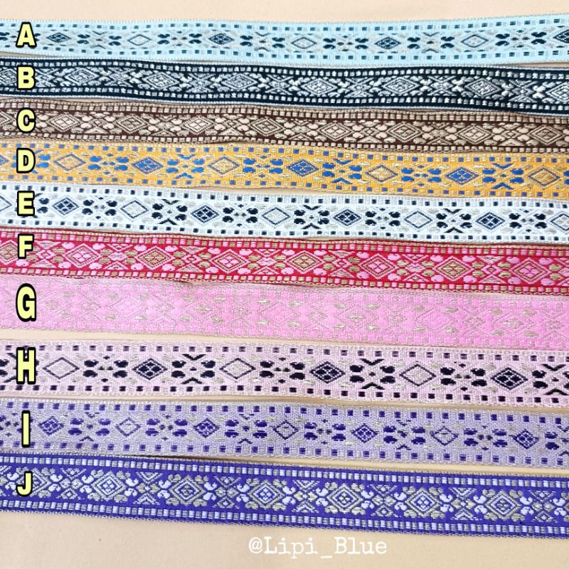 

Pita India | bahan aksesoris craft handmade Tali renda hiasan pita ribbon
