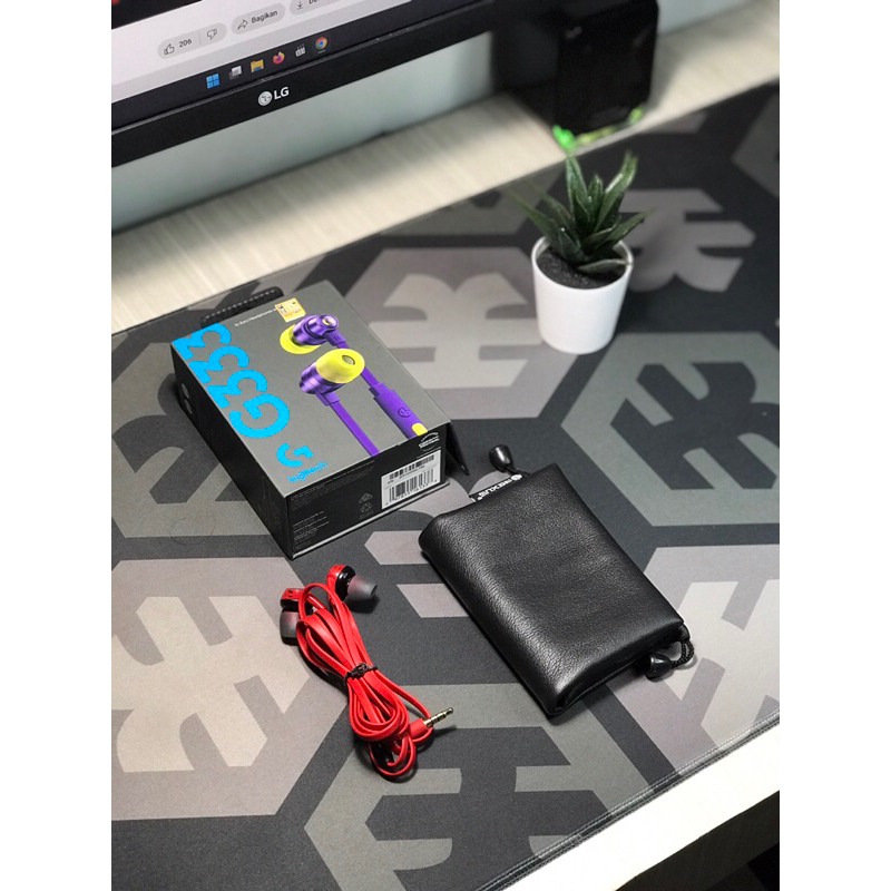 [Second] HyperX Cloud Earbuds Red Batangan