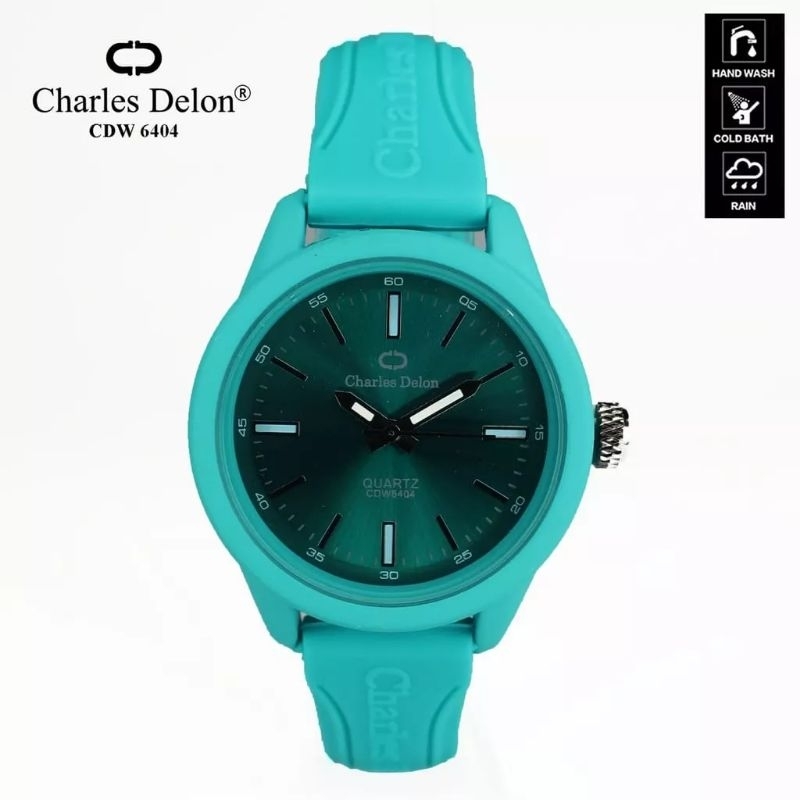 Jam Tangan Wanita Charles Delon CDW6404 Strap Karet Tahan Air