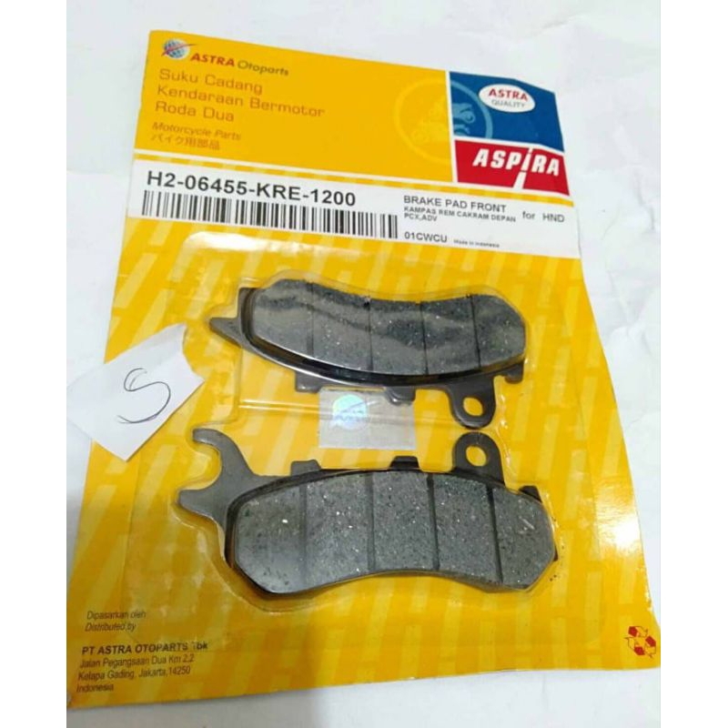 kampas rem depan pcx dan Adv original